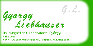 gyorgy liebhauser business card