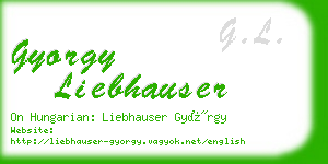 gyorgy liebhauser business card